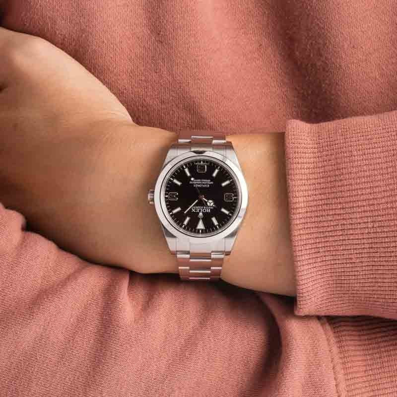 Pre-owned Rolex Explorer 214270 Black MK I Dial - 3