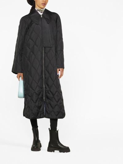 GANNI quilted ripstop coat outlook