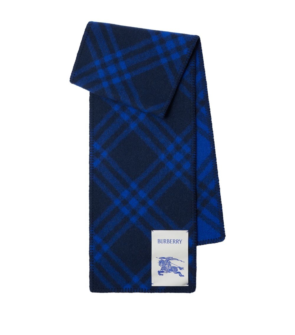 Burberry Wool Check Scarf harrods REVERSIBLE
