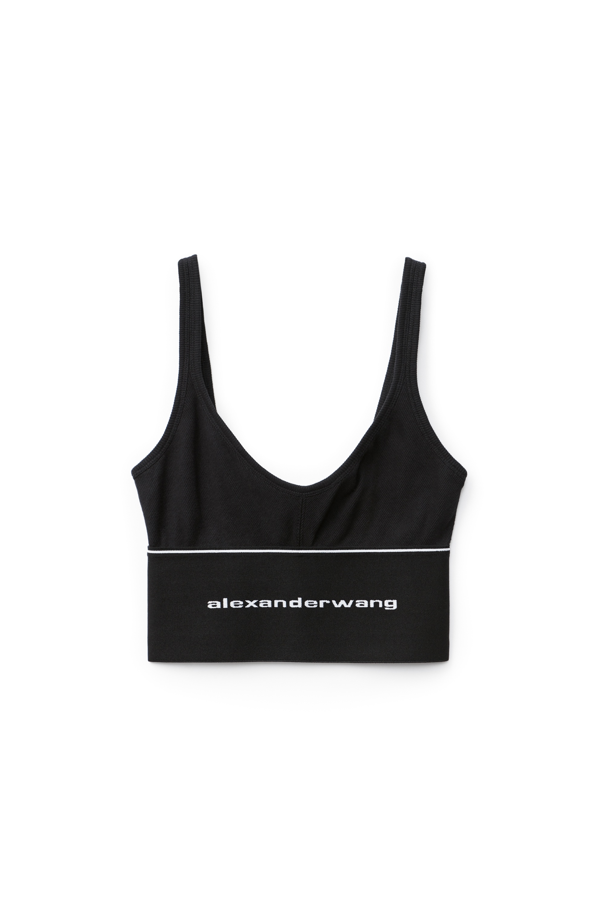LOGO ELASTIC BRA IN RIBBED JERSEY - 7