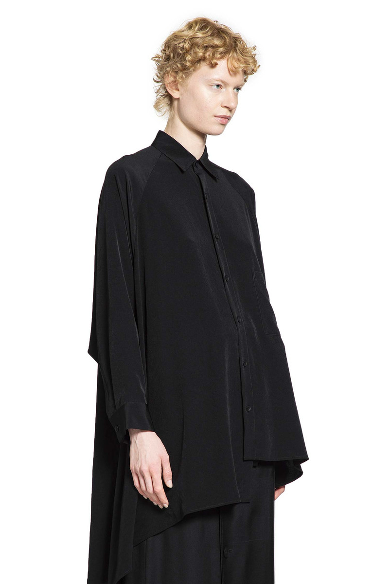 Yohji Yamamoto Yohji Yamamoto Woman Black Shirts outlook