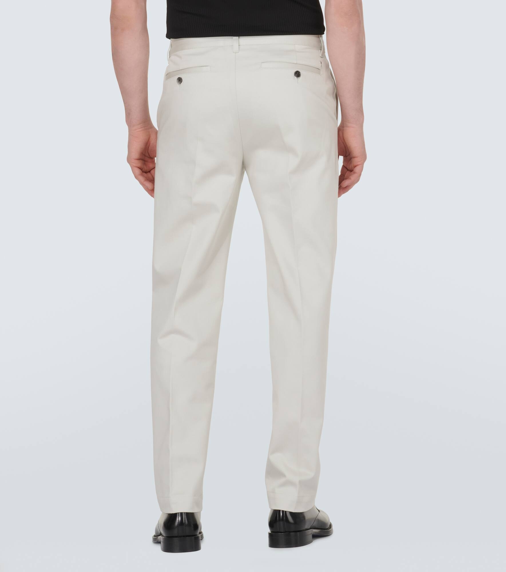 Straight cotton satin chinos - 4
