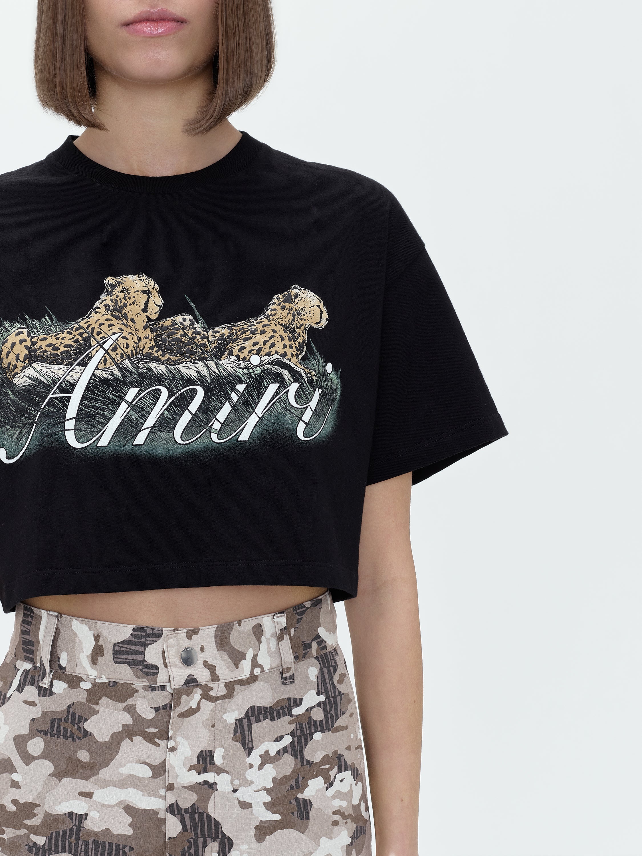 CHEETAH CROPPED TEE - 5