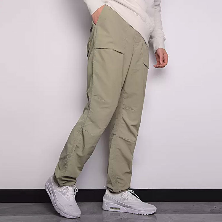 Men's Converse Solid Color Woven Straight-Leg Casual Pants/Trousers light grey Green 10021100-A04 - 5