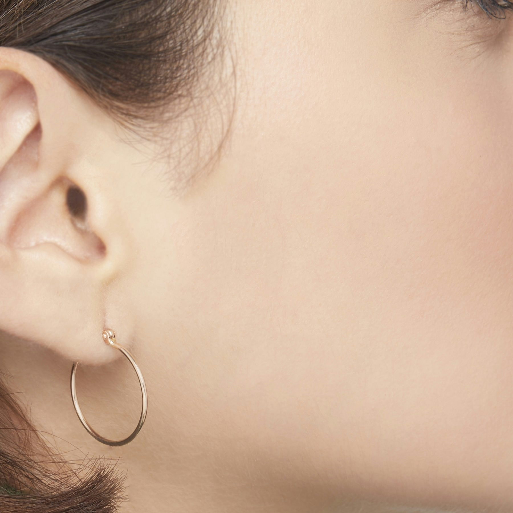ROSE GOLD ESSENTIALS HOOP EARRING - 3
