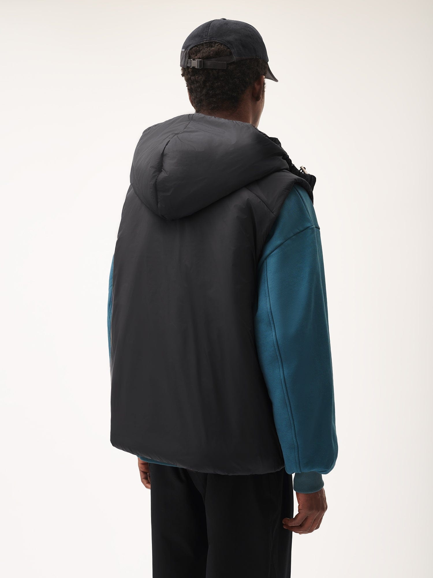 Mens Flower-Warmth Padded Gilet - Black - 3