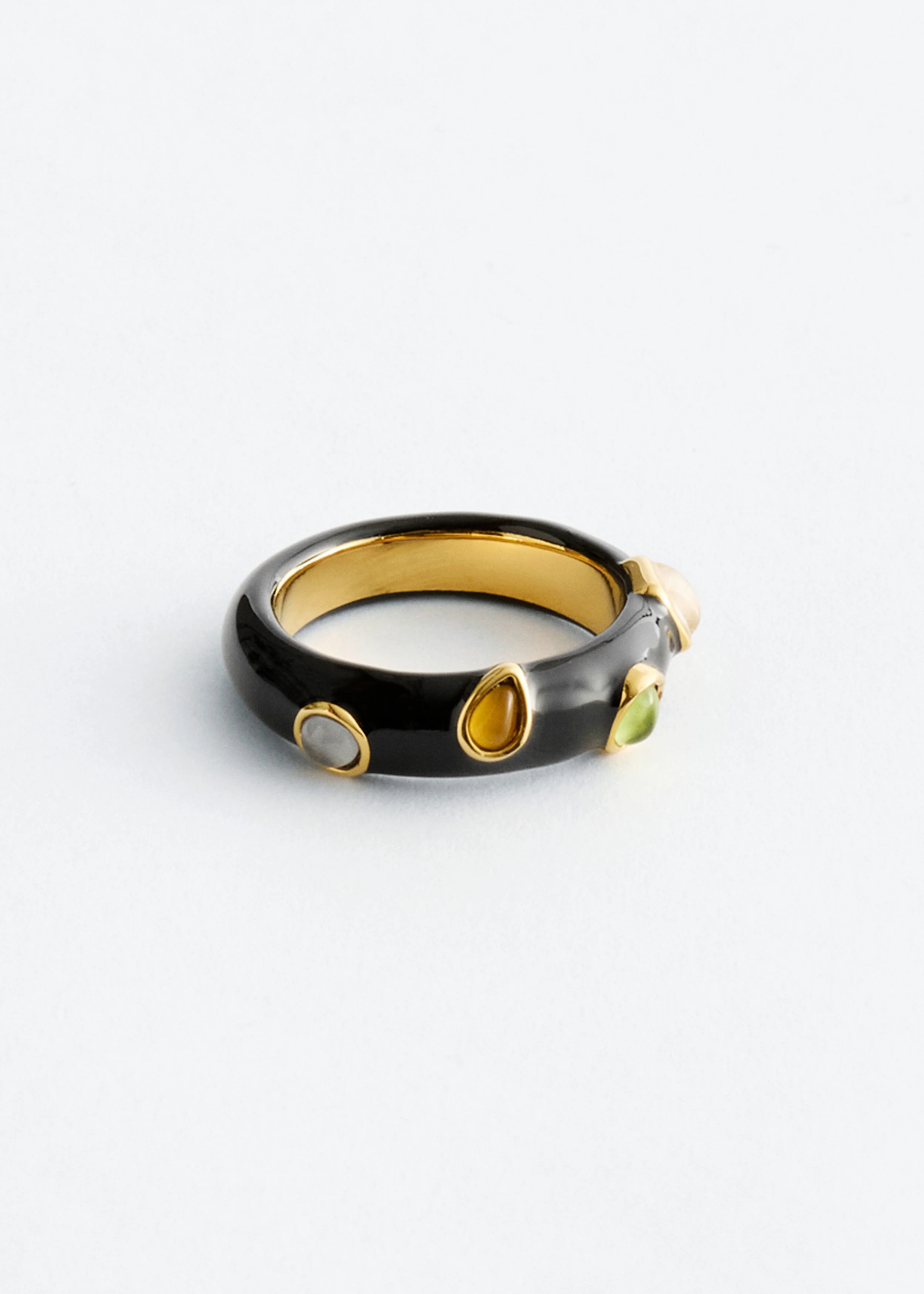 Multi-Coloured Brass Ring - 1