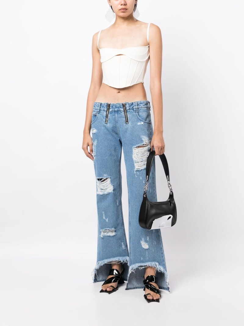 GmbH ripped-detailing flared jeans outlook
