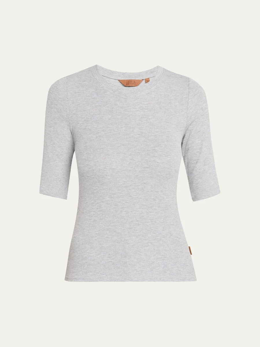 The Rib Elbow Crewneck T-Shirt - 1