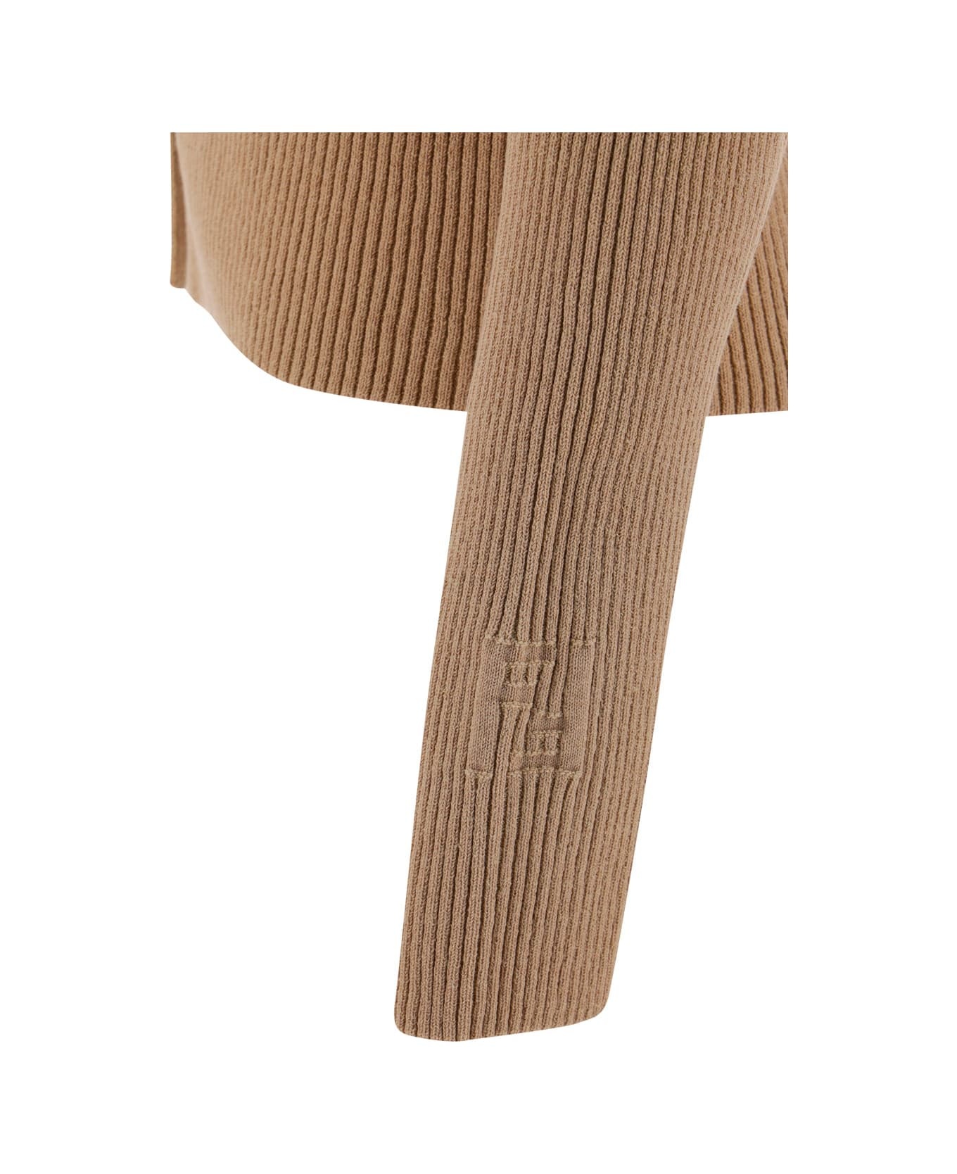 Beige Cotton Cardigan - 3