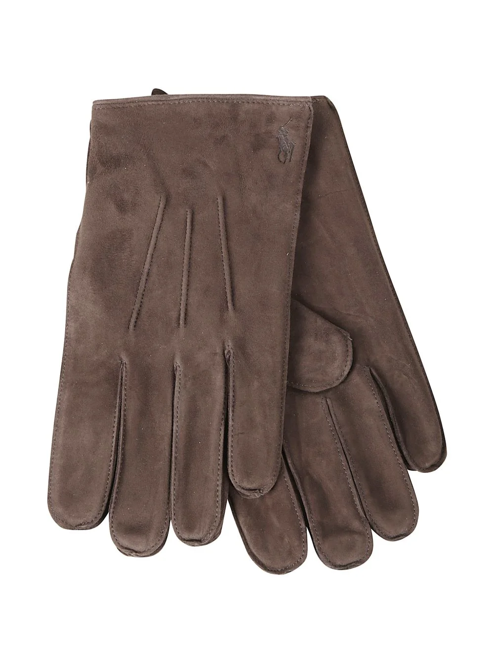 topstitch logo-print gloves - 1