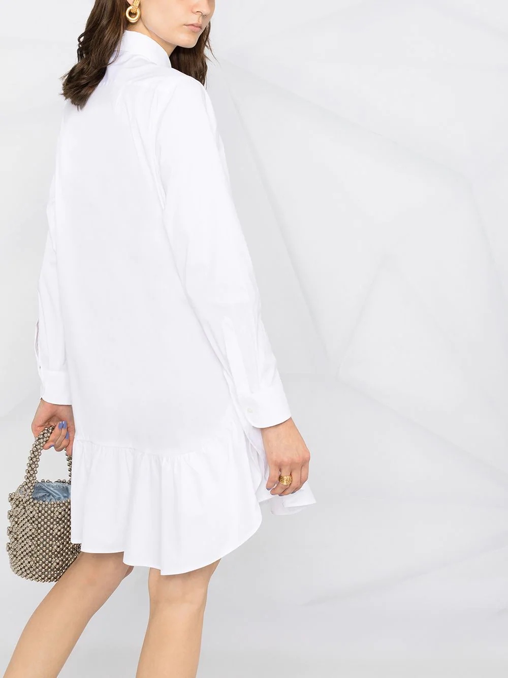 peplum-hem shirt dress - 3