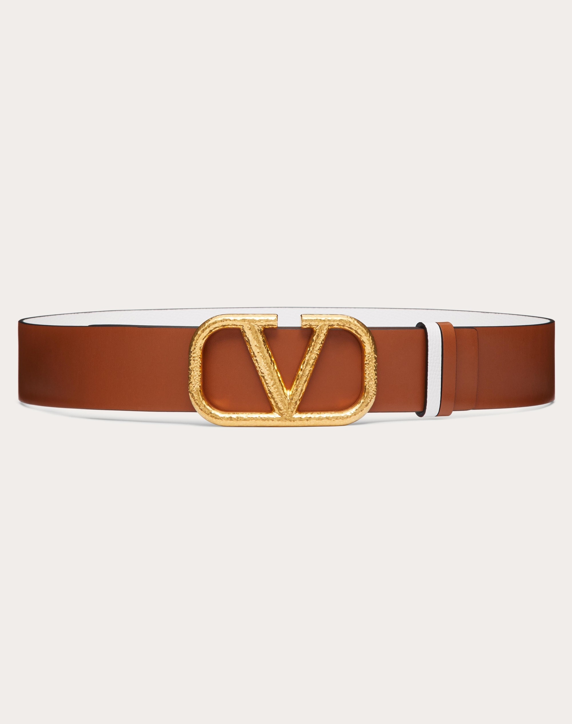 REVERSIBLE VLOGO SIGNATURE BELT IN GRAINY CALFSKIN 40MM - 1