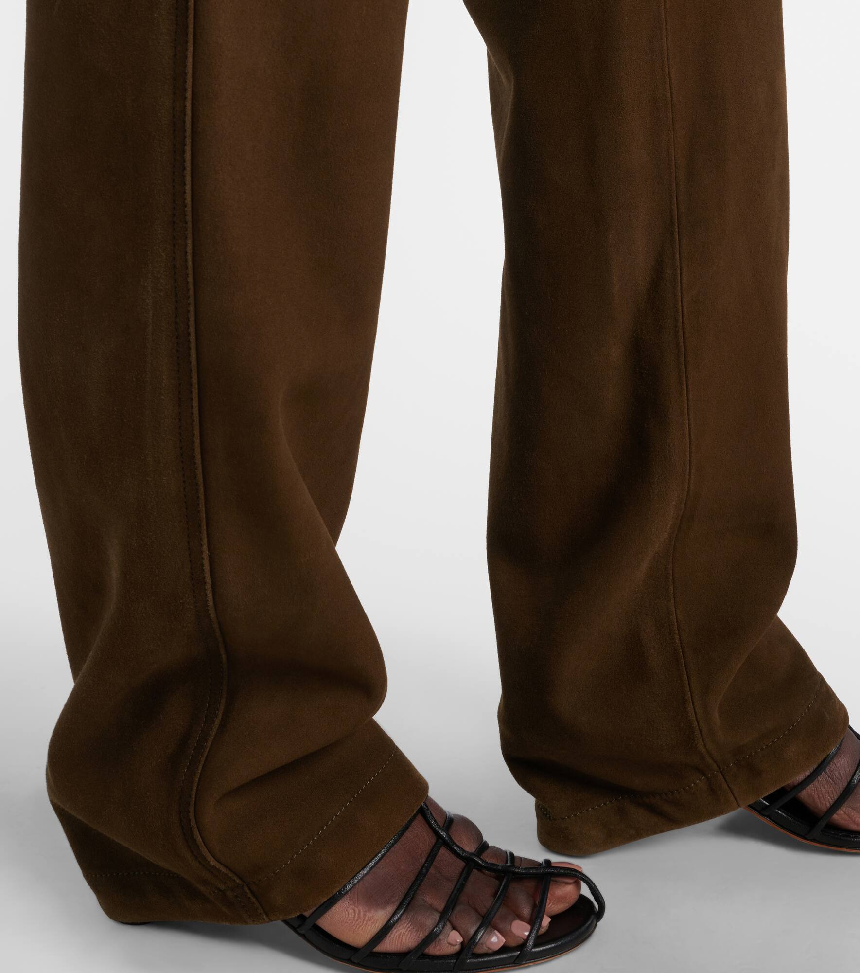 Maxine suede straight pants - 5