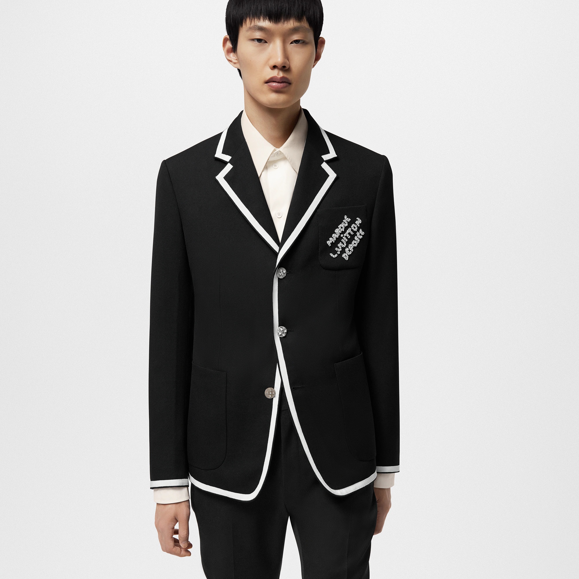 Single-Breasted Wool School Blazer - 2