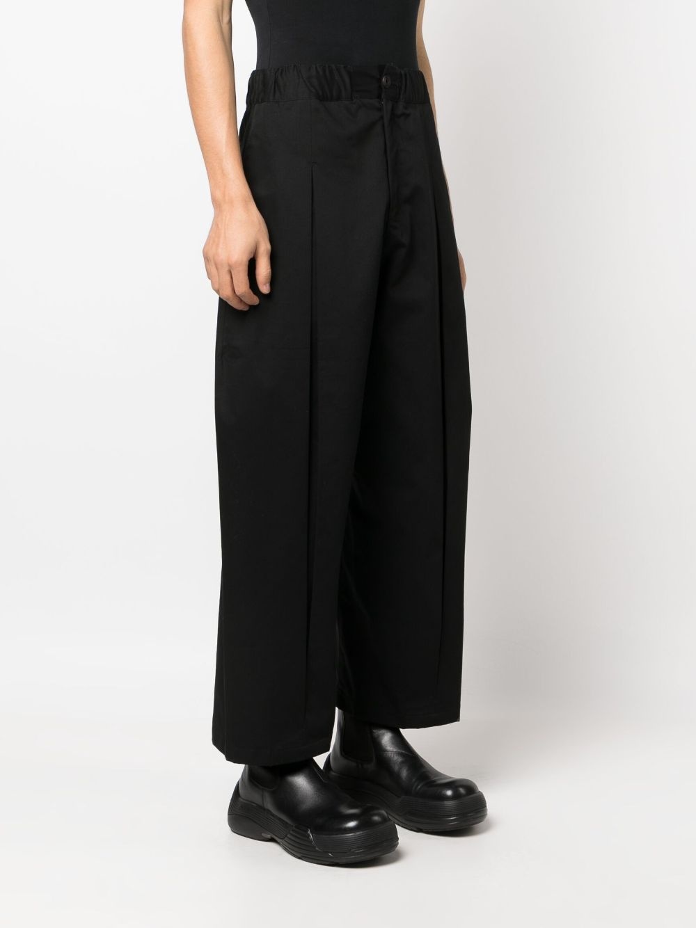 box-pleat wide-leg trousers - 3