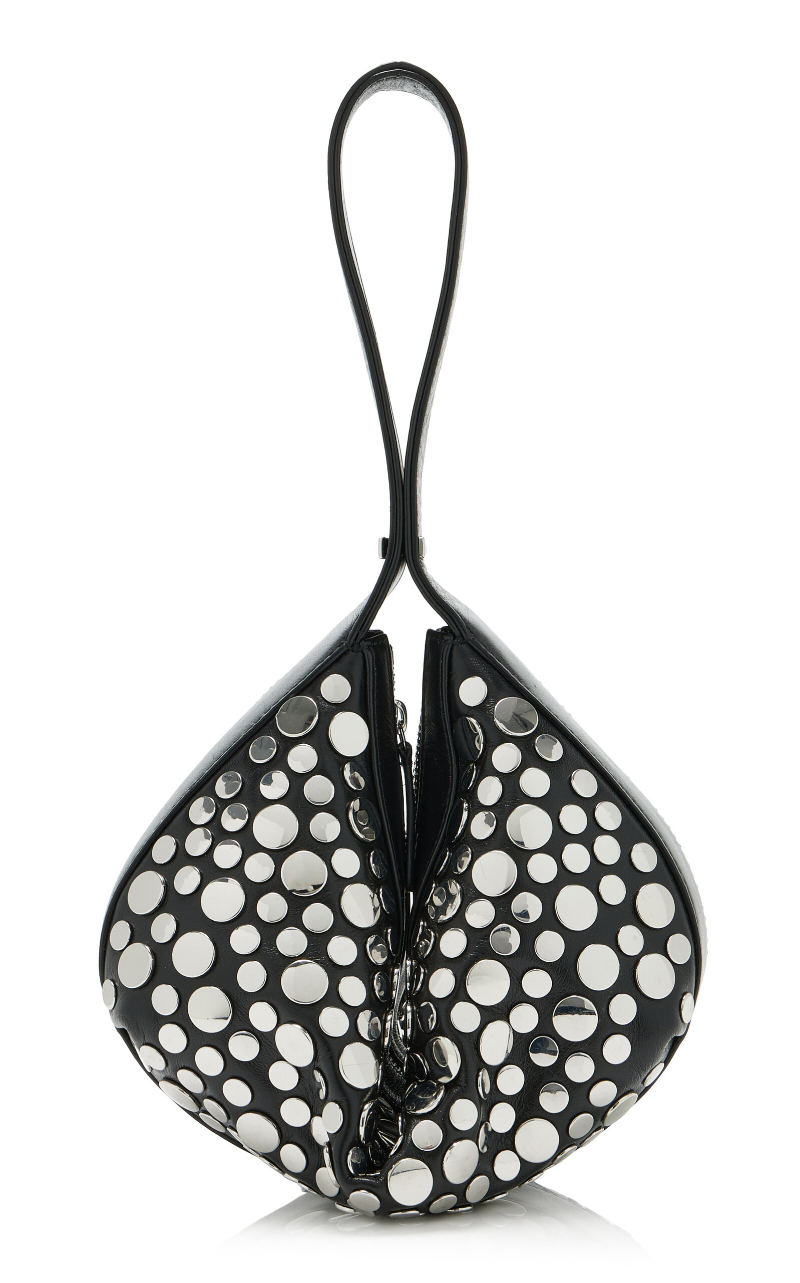 Demy Studded Leather Shoulder Bag black - 7