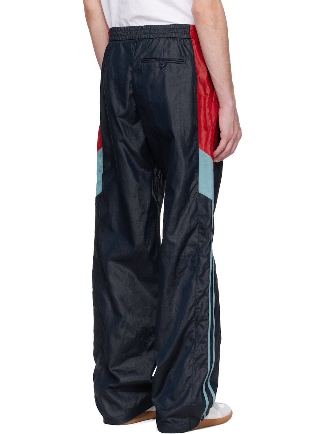 Navy Paneled Track Pants - 3