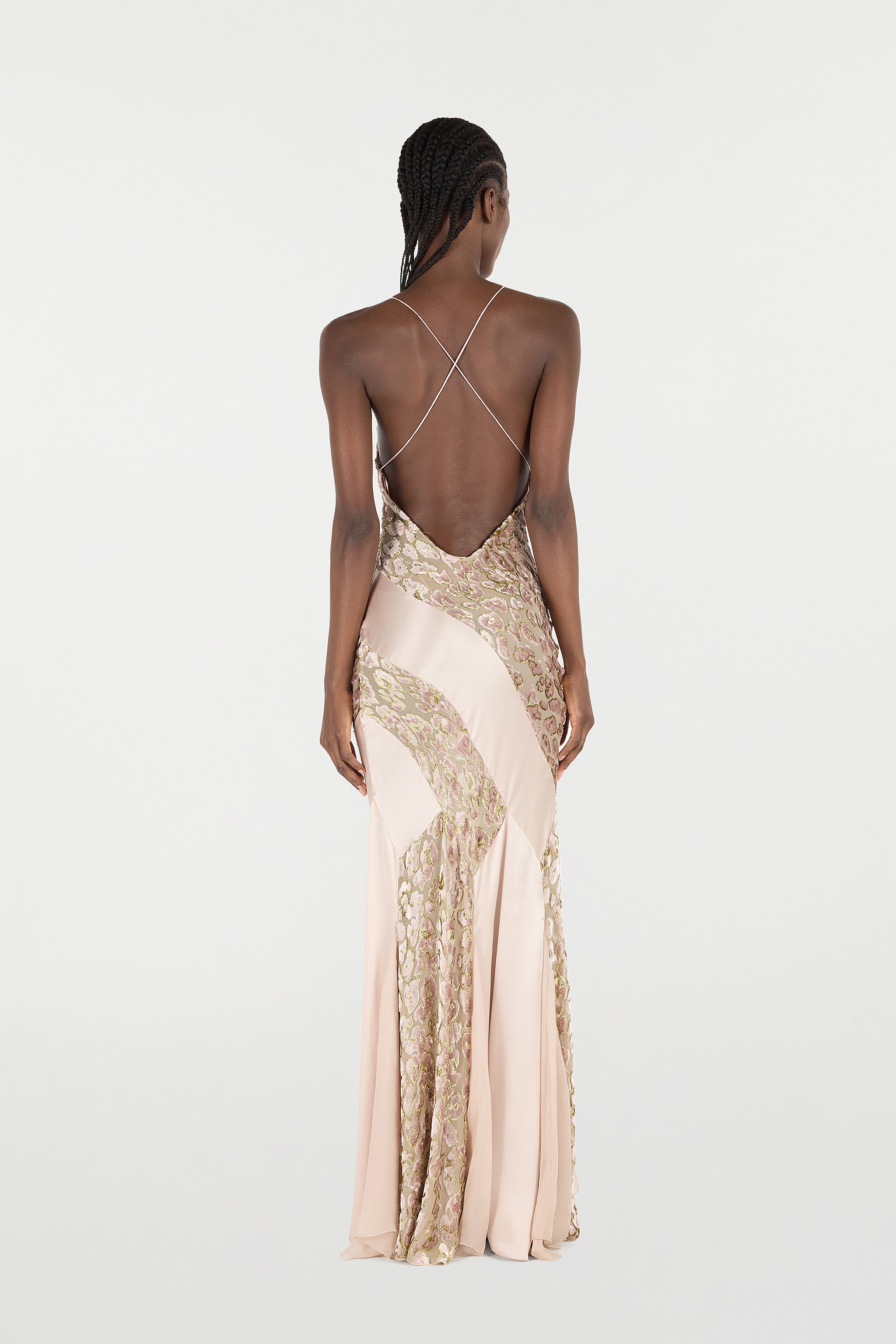 Long Slip Dress With Leopard Print Pattern - 4