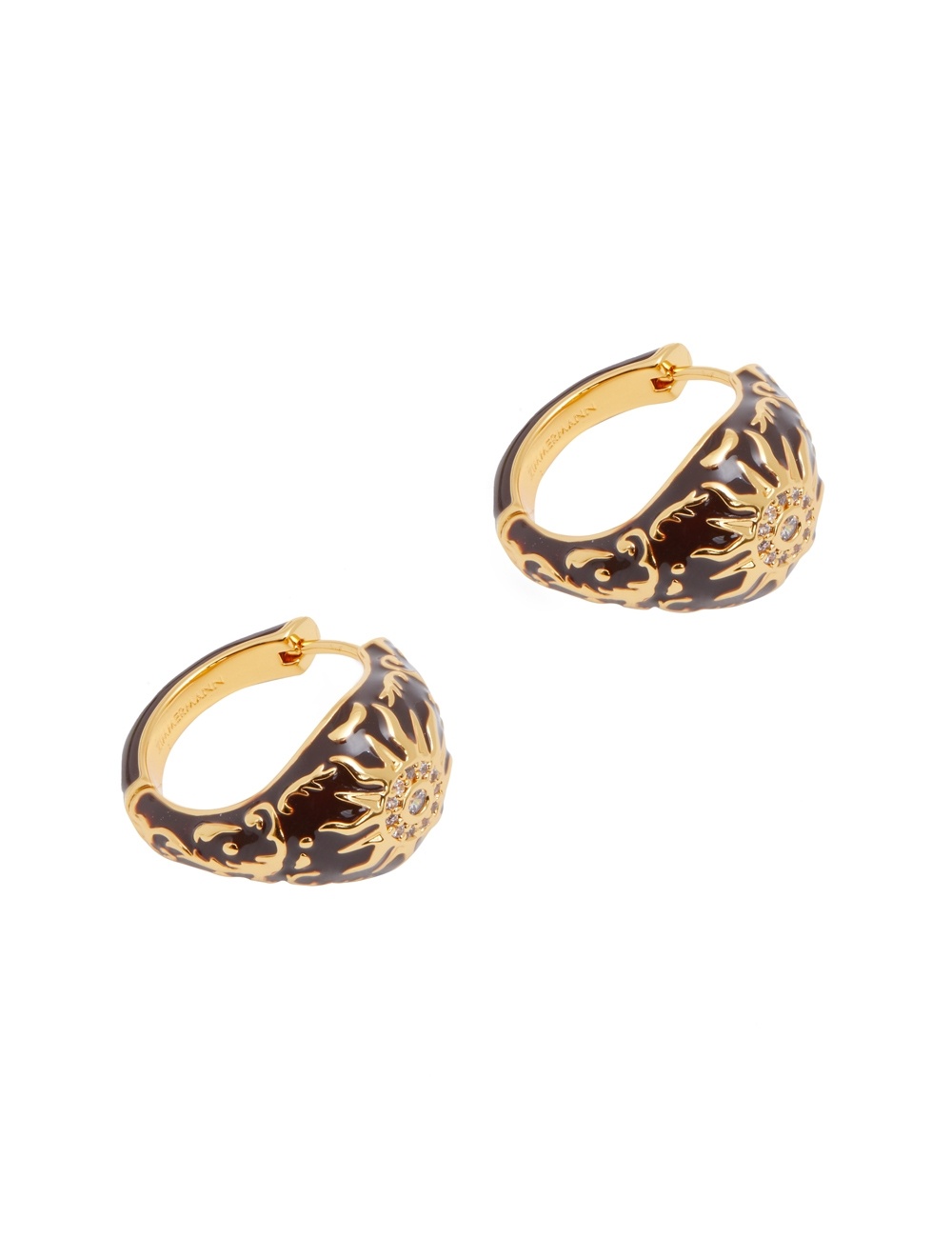 ENAMEL SIGNET EARRING - 1