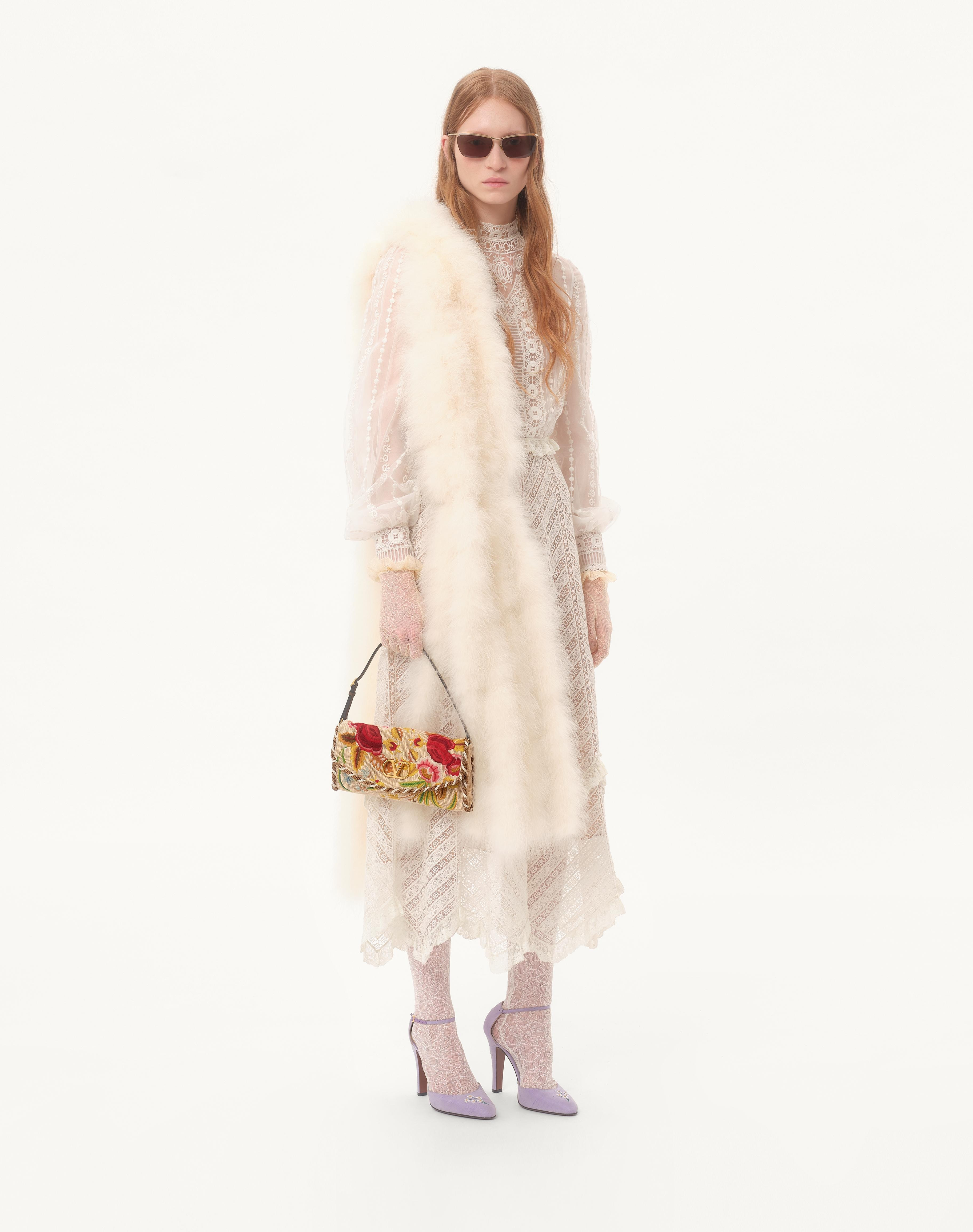 VALENTINO GARAVANI VAIN SOFT EMBROIDERED SMALL SHOULDER BAG - 2