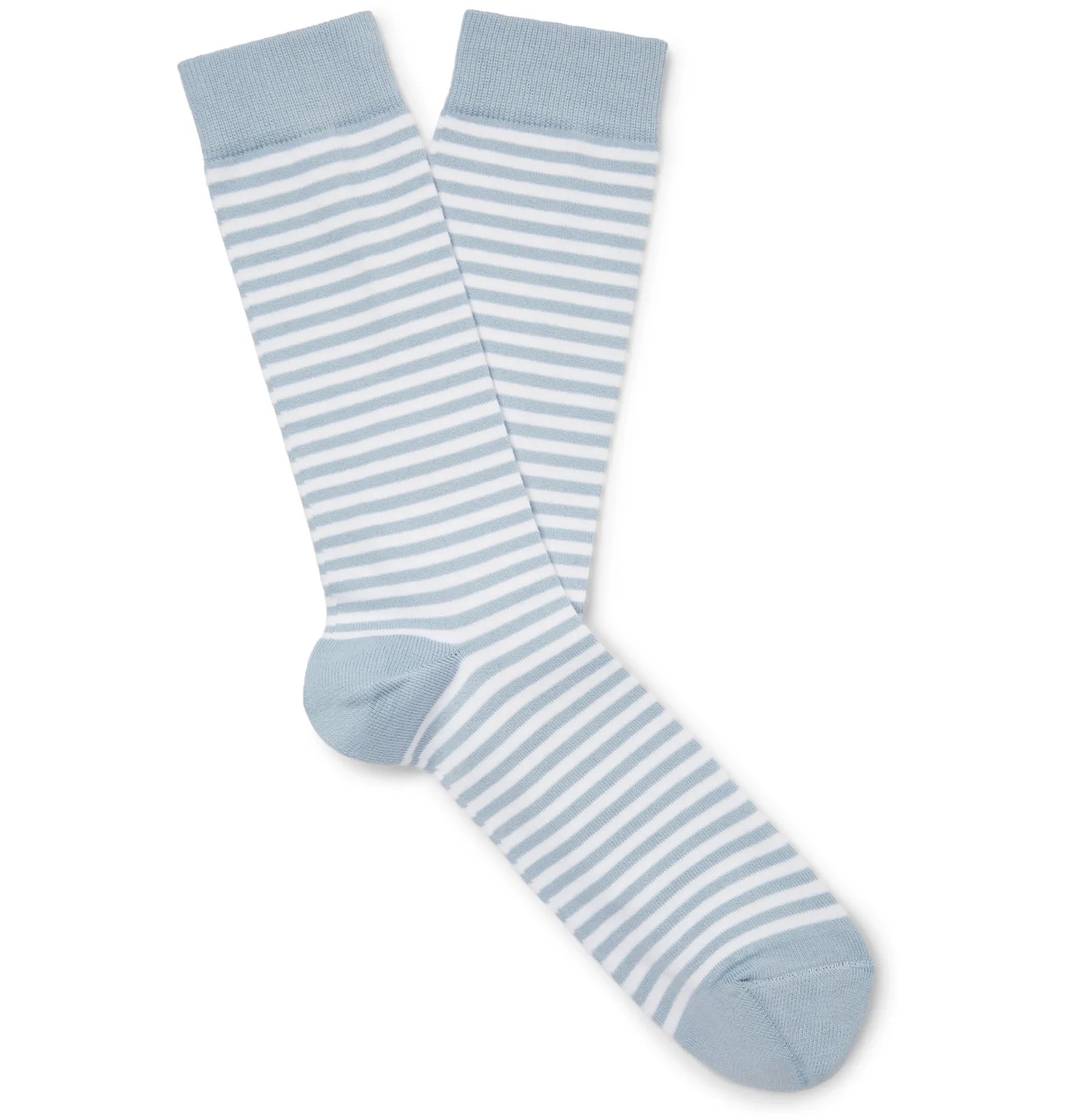 Striped Stretch Cotton-Blend Socks - 1