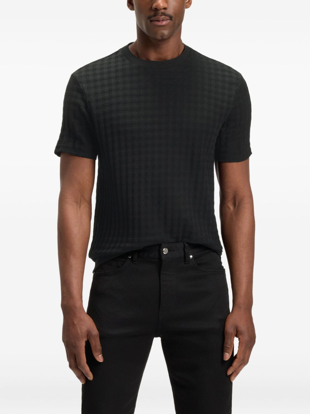 houndstooth-print T-shirt - 3