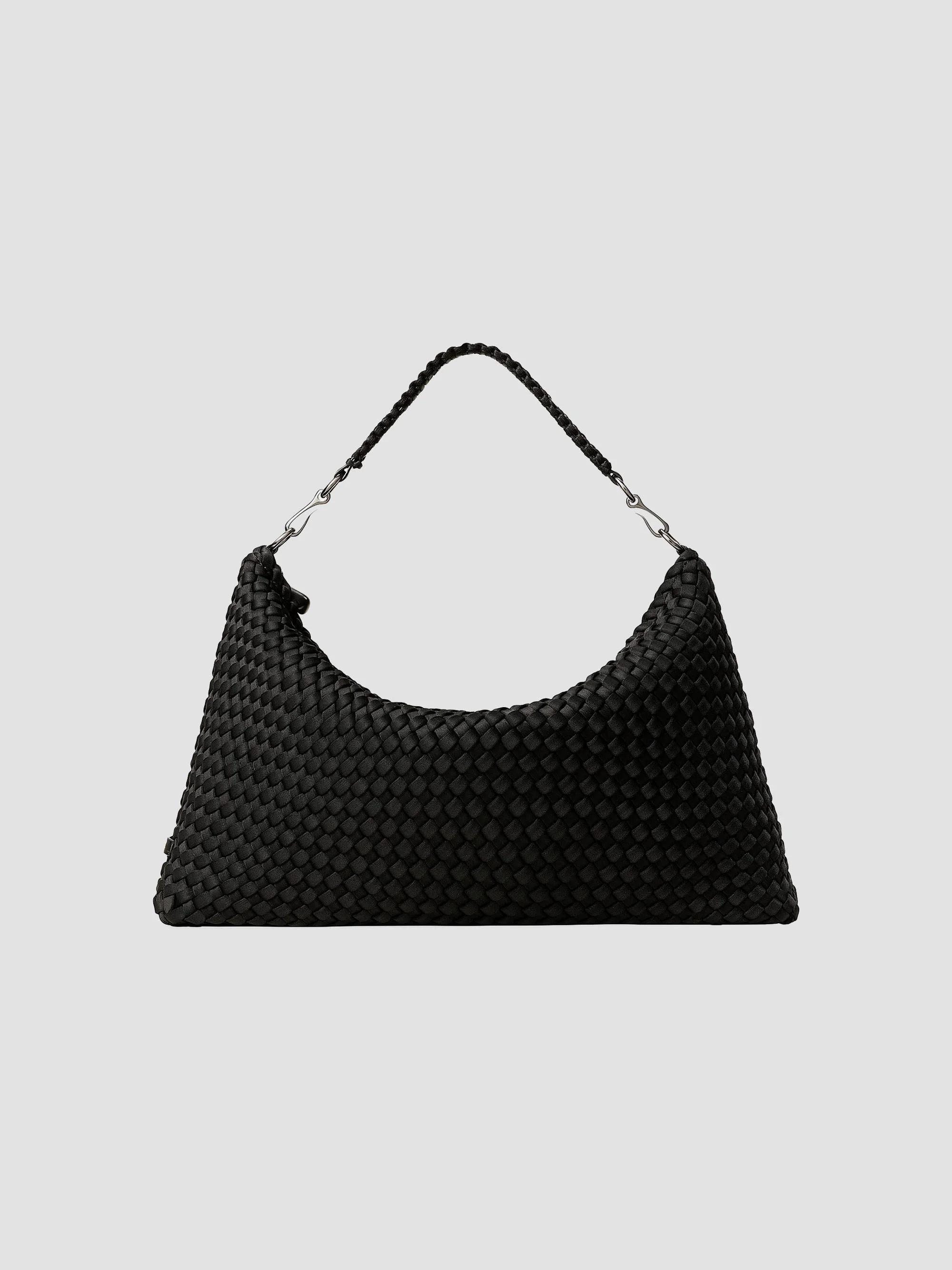 Women's Porto Medium Half-Moon Shoulder Bag - Onyx - 1