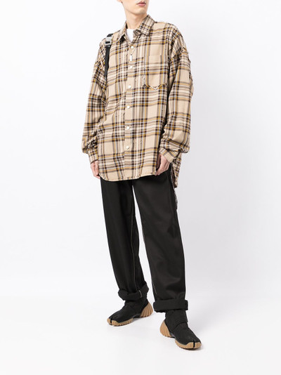 MASTERMIND WORLD plaid skull-print long-sleeve shirt outlook