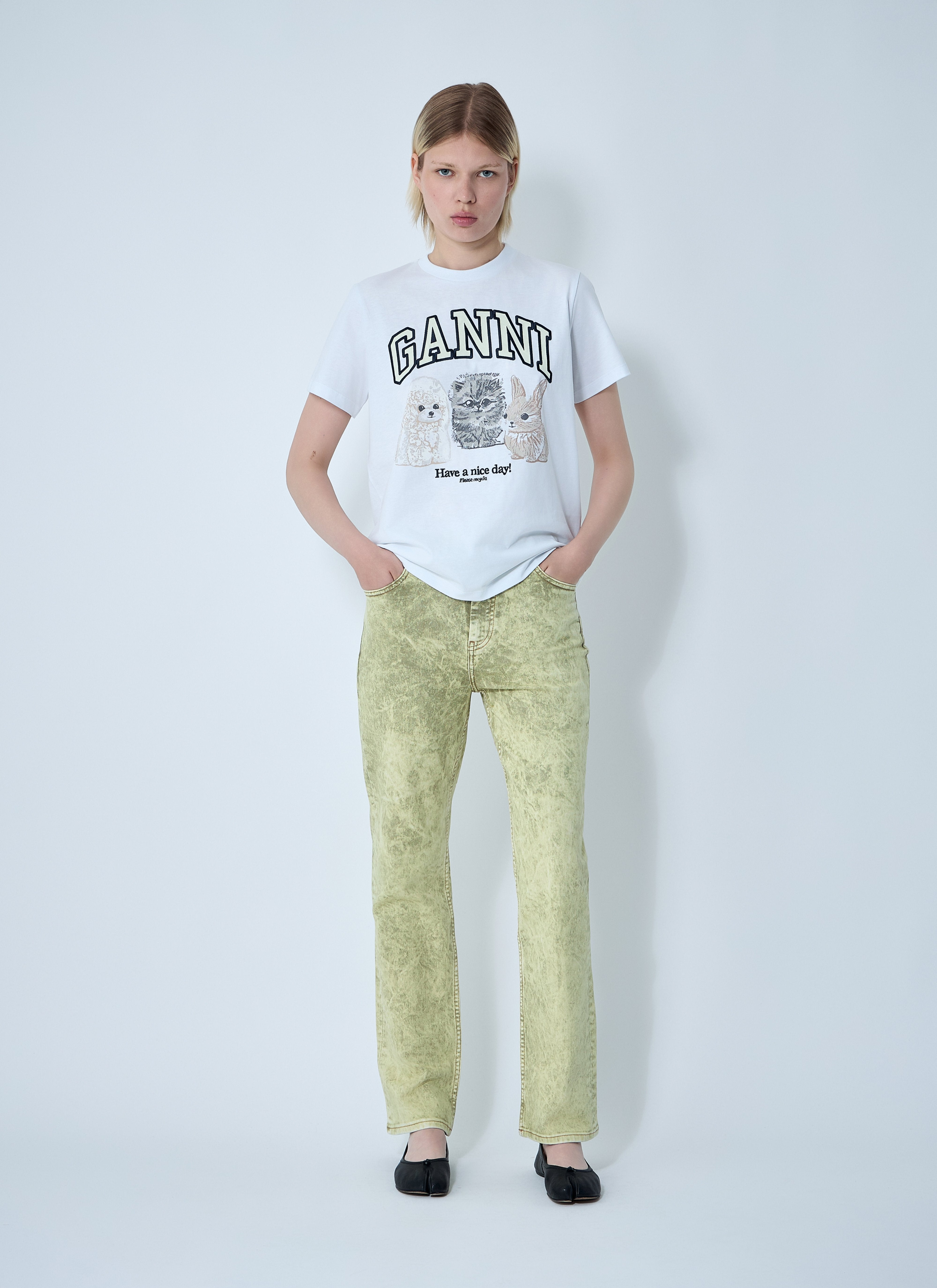 Ganni Women Foil Overdyed Jeans - 2