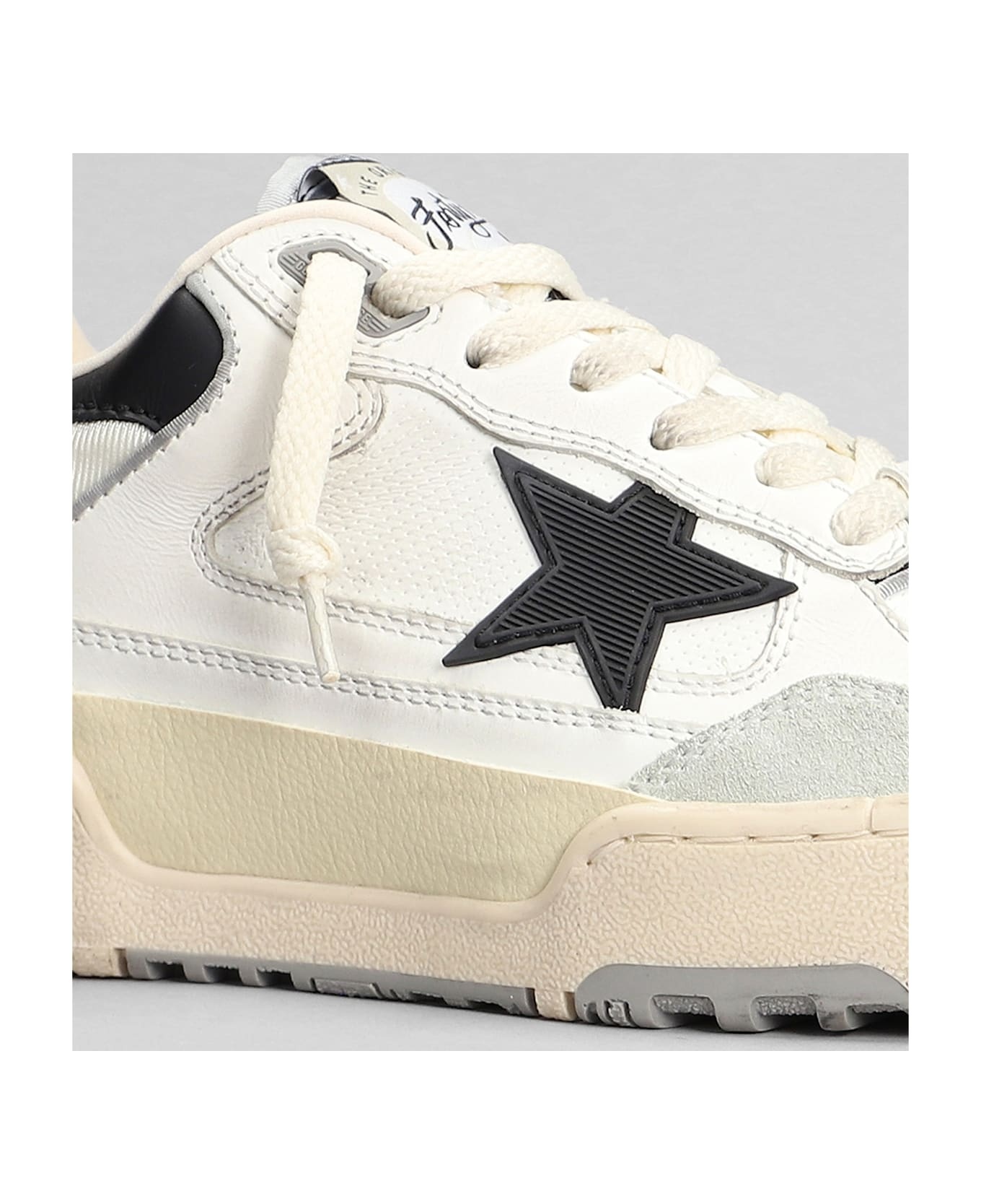 Forty 2 Sneakers In White Leather And Fabric - 5
