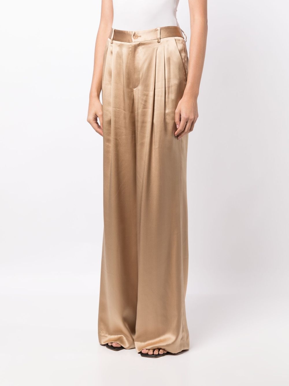 Flavie silk wide-leg trousers - 3