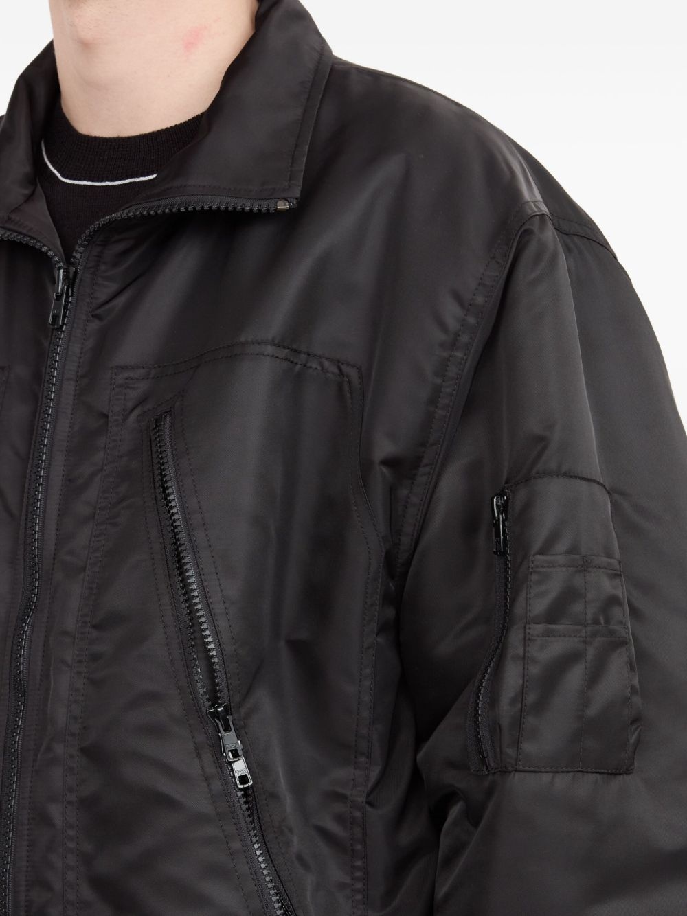 stitch-detail bomber jacket - 6