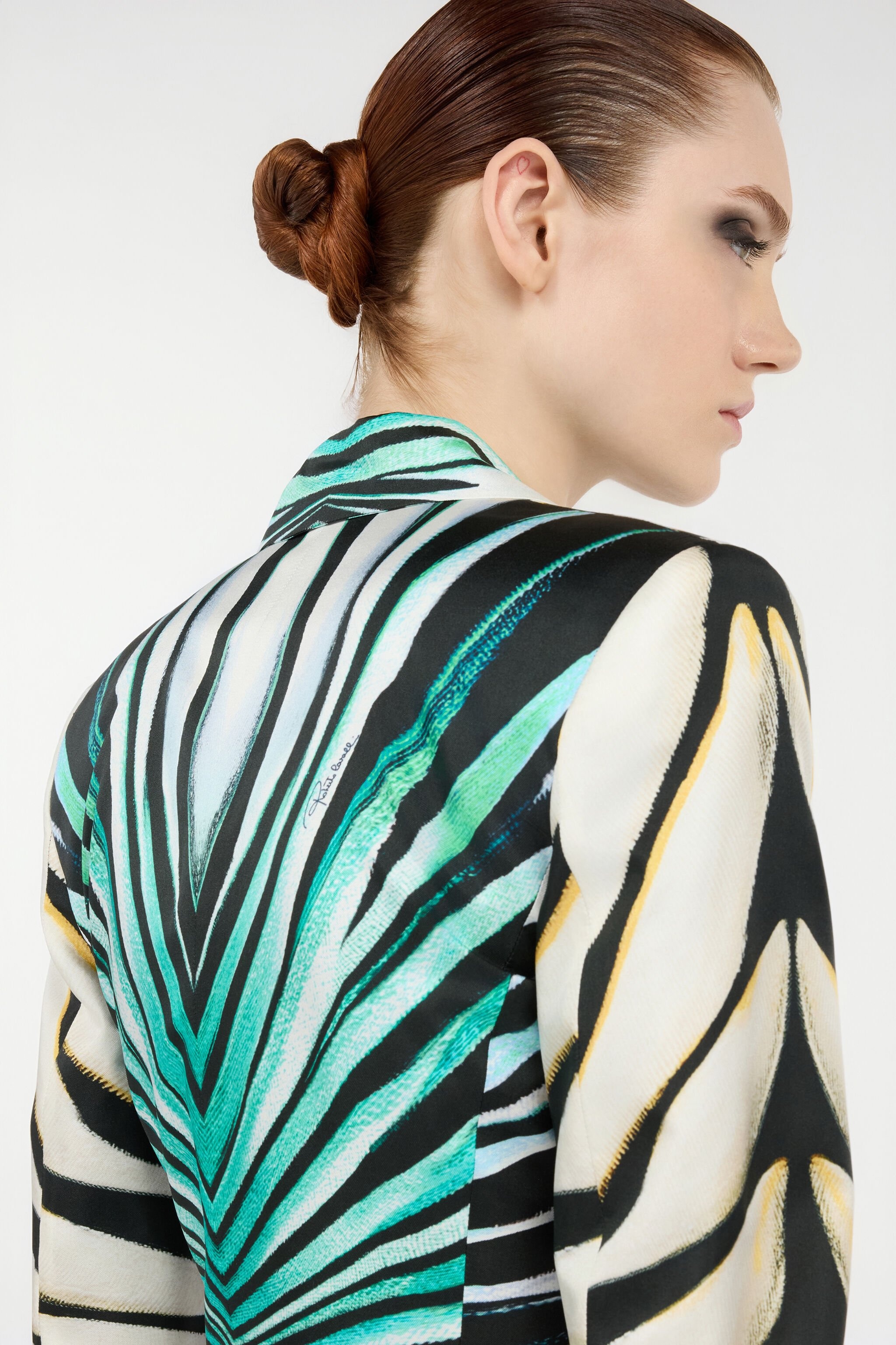 Ray Of Sea Print Silk Jacket - 7