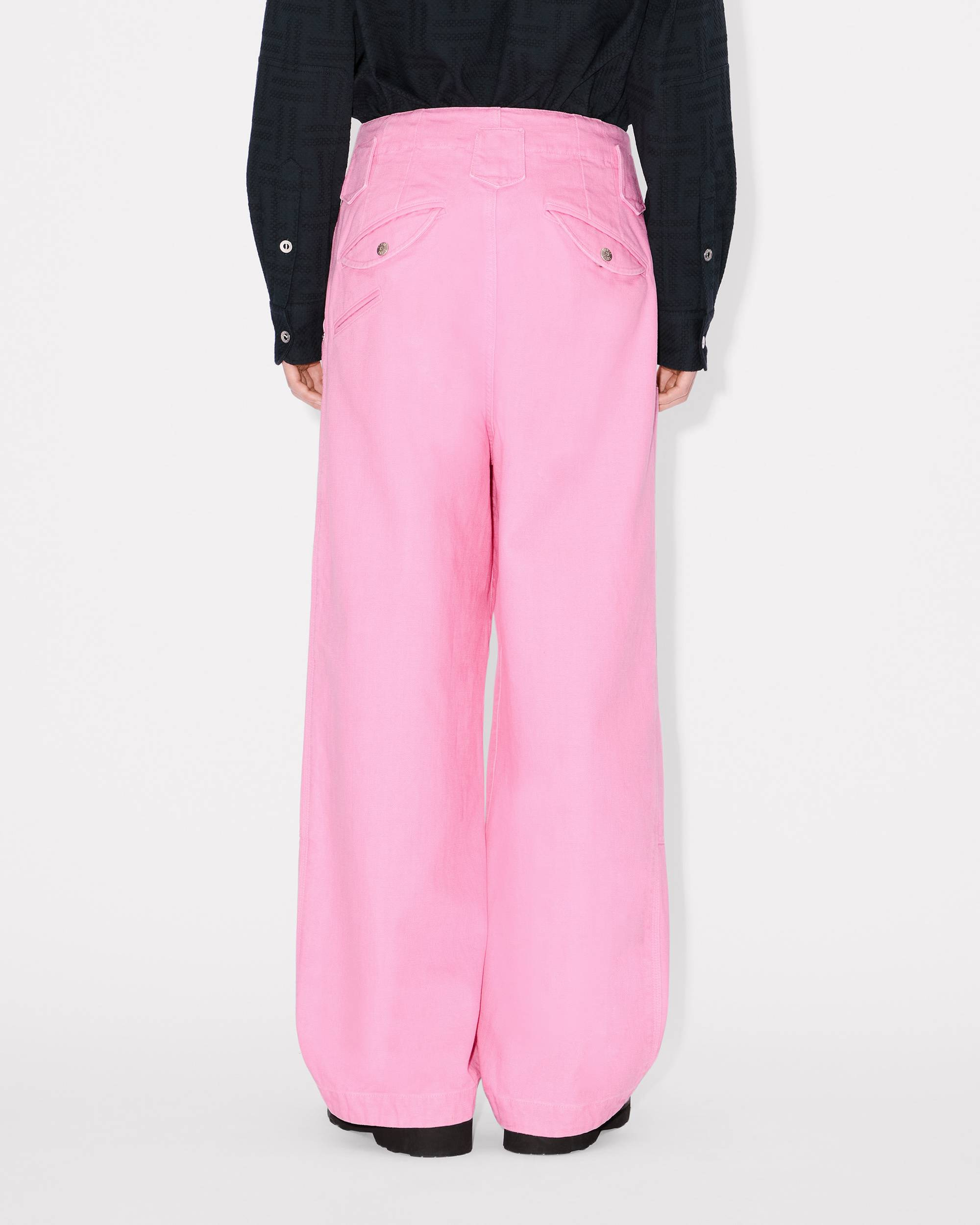 'KENZO Weave' double knee pants in washed cotton - 5