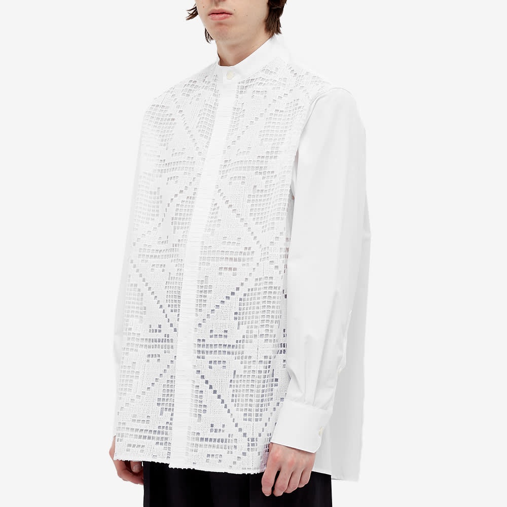 Valentino Mandarin Collar Macrame Shirt - 5