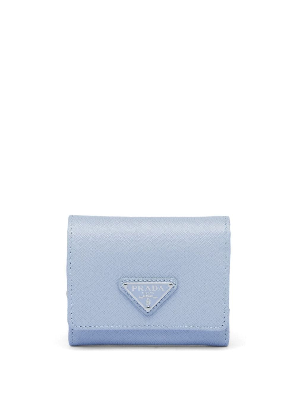 triangle-logo Saffiano leather wallet - 1