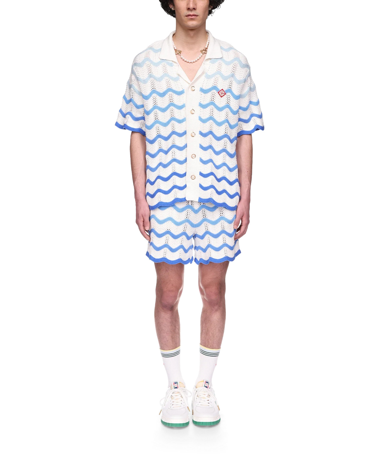 Wavy Gradient Crochet Shirt | Casablanca Paris - 3