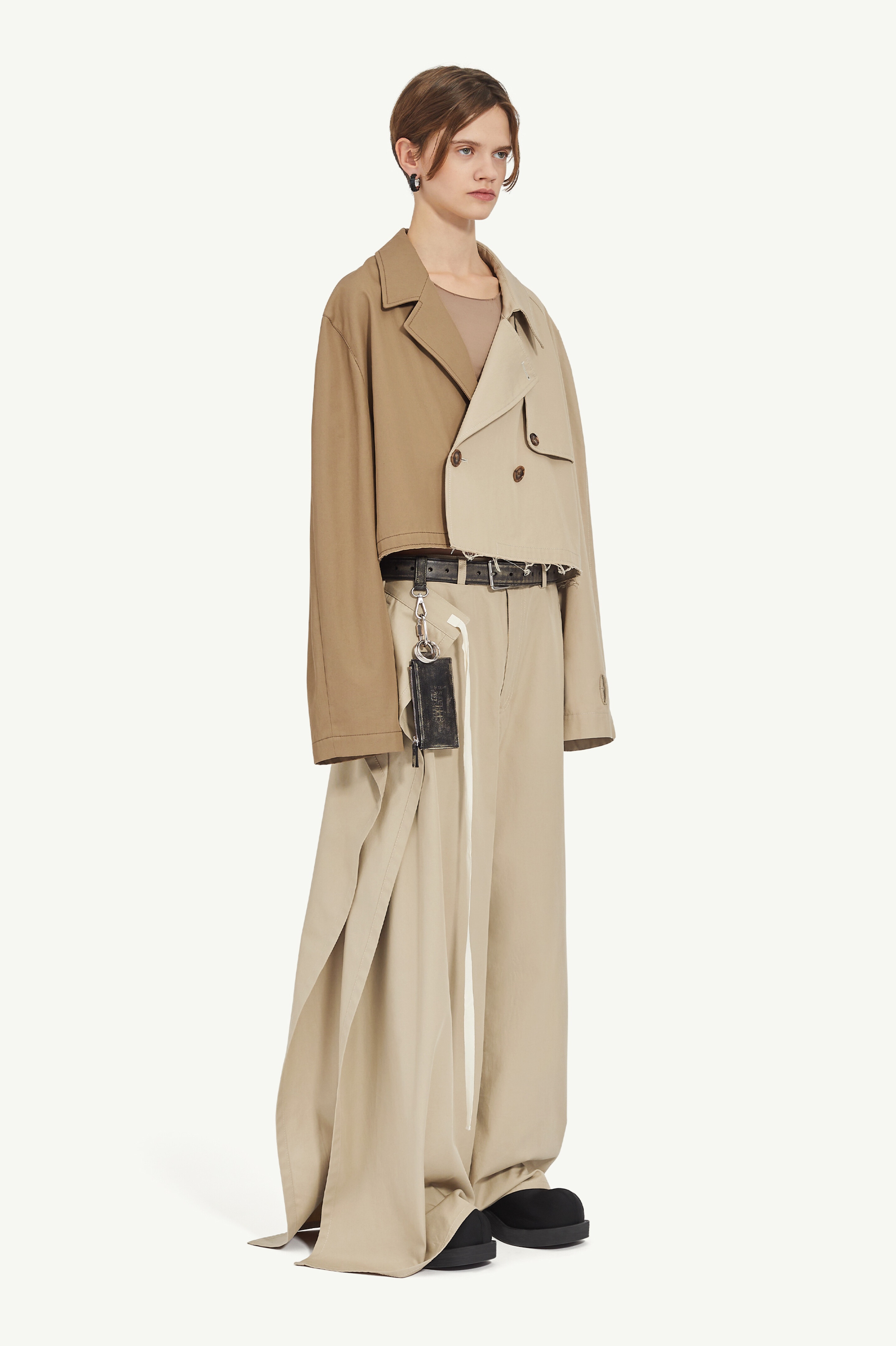Cropped Trench Jacket - 3