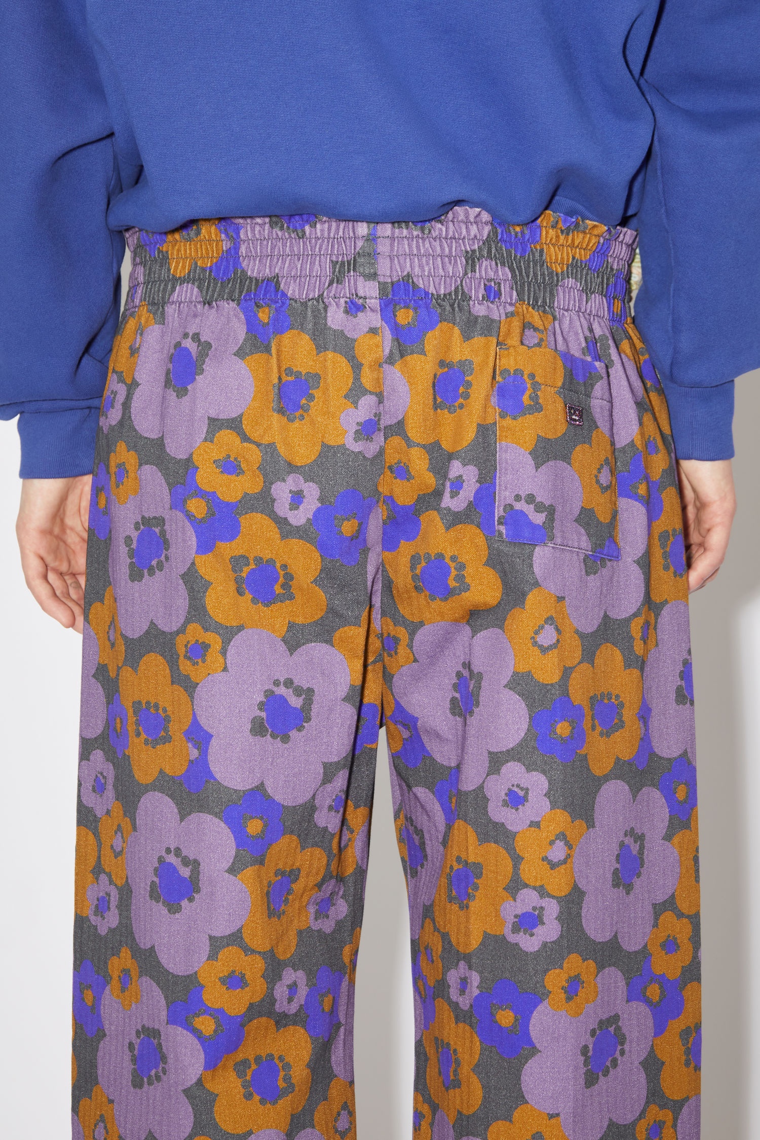Flower print trousers - Purple/brown - 5