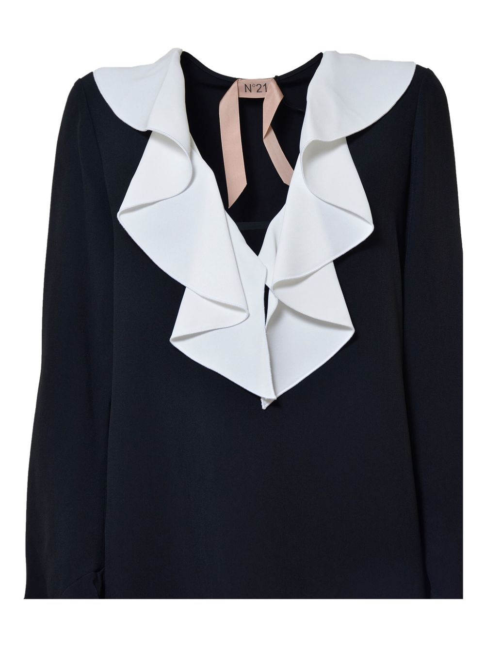 V-neck ruffle-detail dress - 3