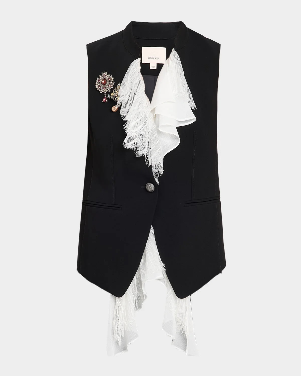 Maren Ruffled-Front Vest - 1
