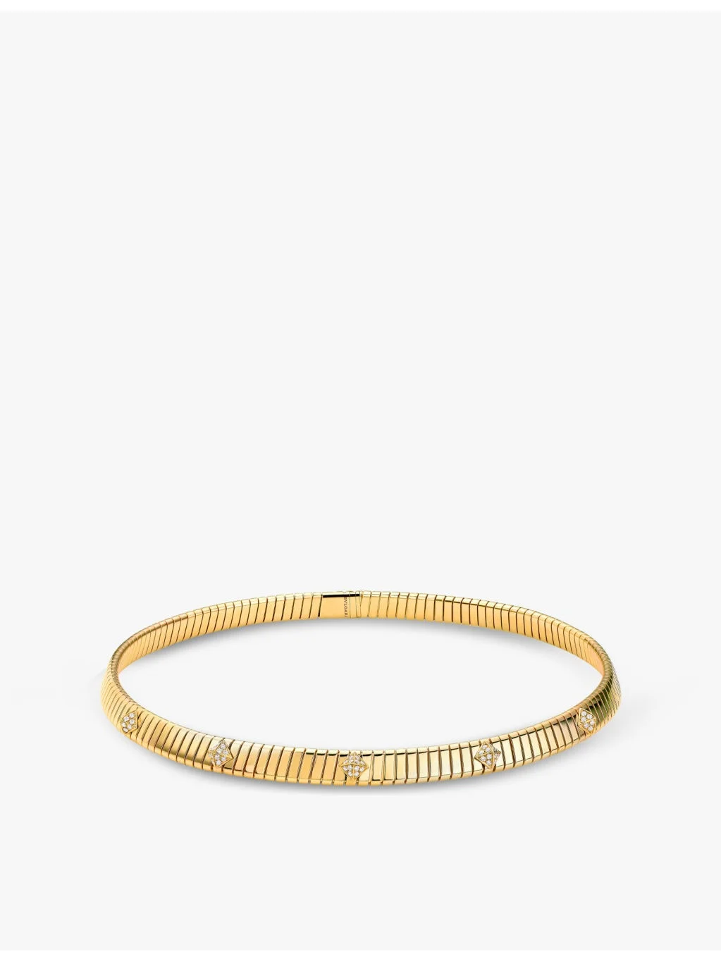 Bvlgari Tubogas 18ct yellow gold and 0.48ct brilliant-cut diamond necklace - 1