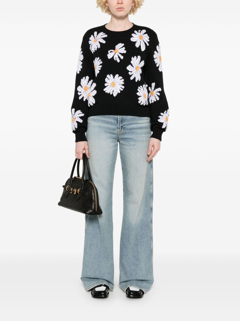 Moschino floral-jacquard sweater outlook