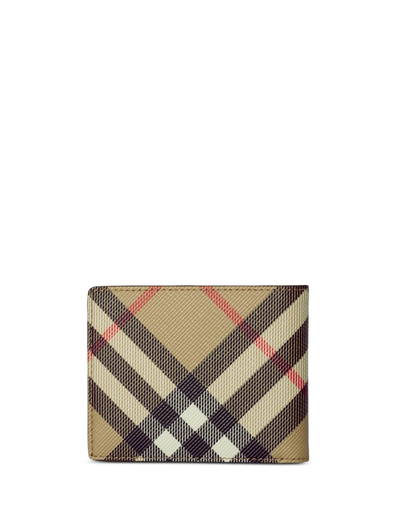 Burberry check-print bi-fold wallet outlook