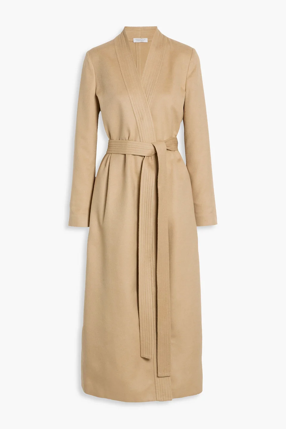 Devon belted silk-felt coat - 1