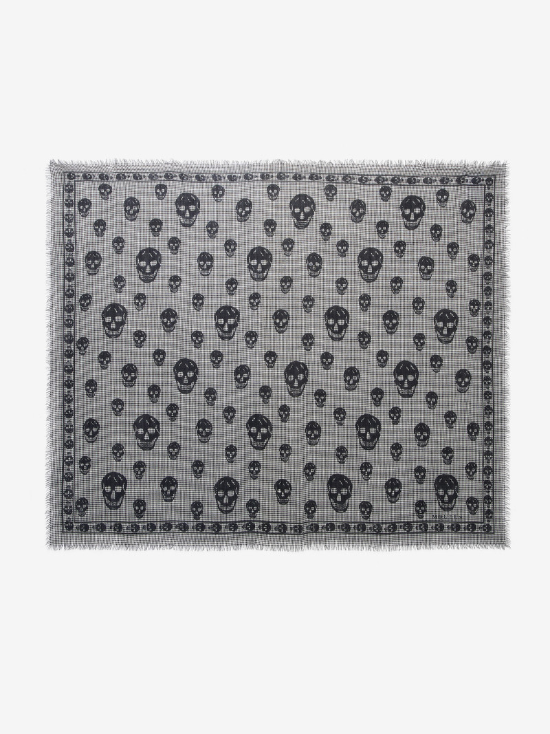 Alexander McQueen Houndstooth Skull Foulard outlook