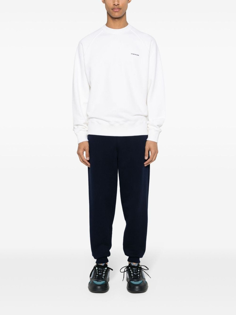 Stone Island logo-print cotton sweatshirt outlook