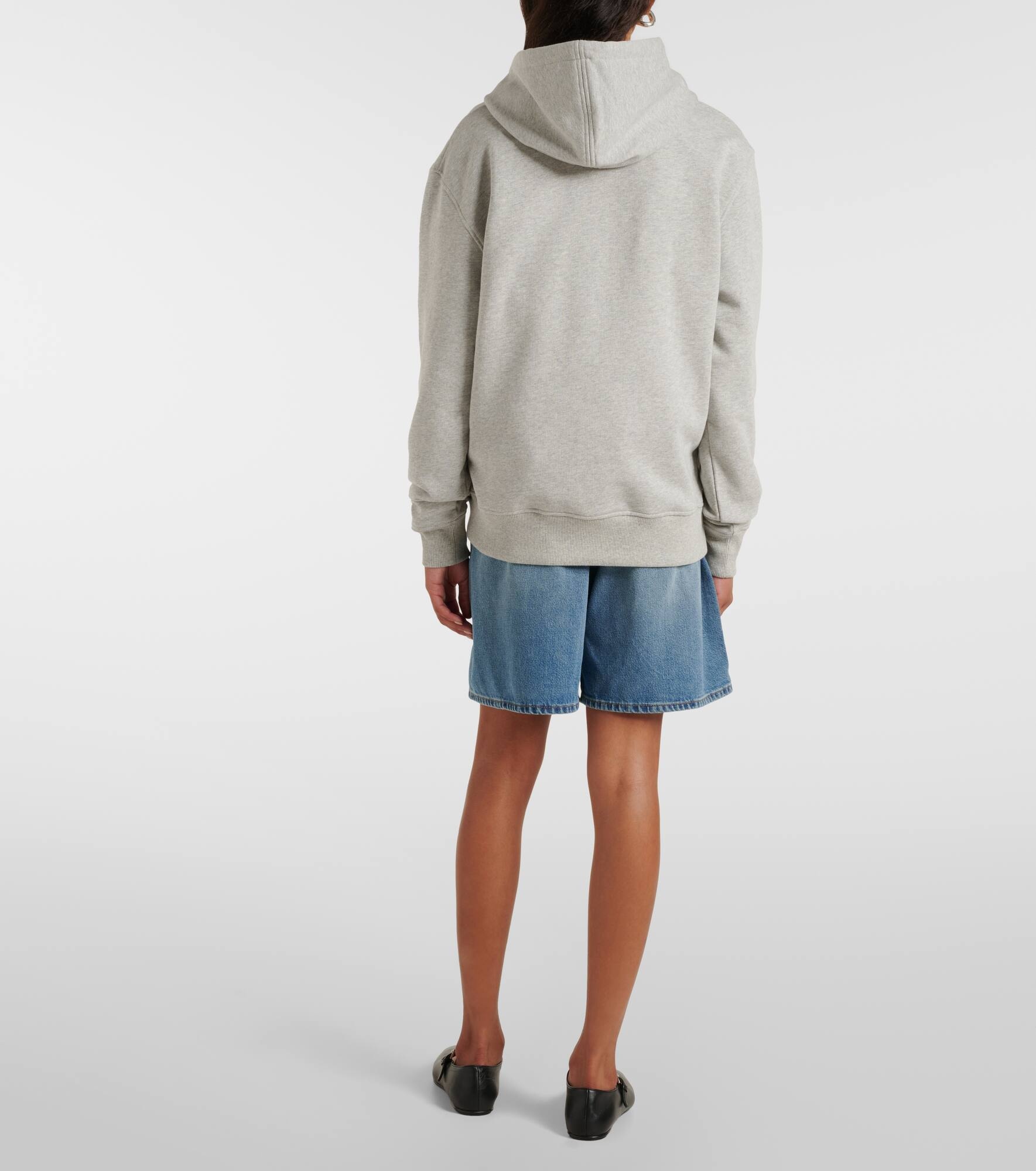 Logo cotton jersey hoodie - 3