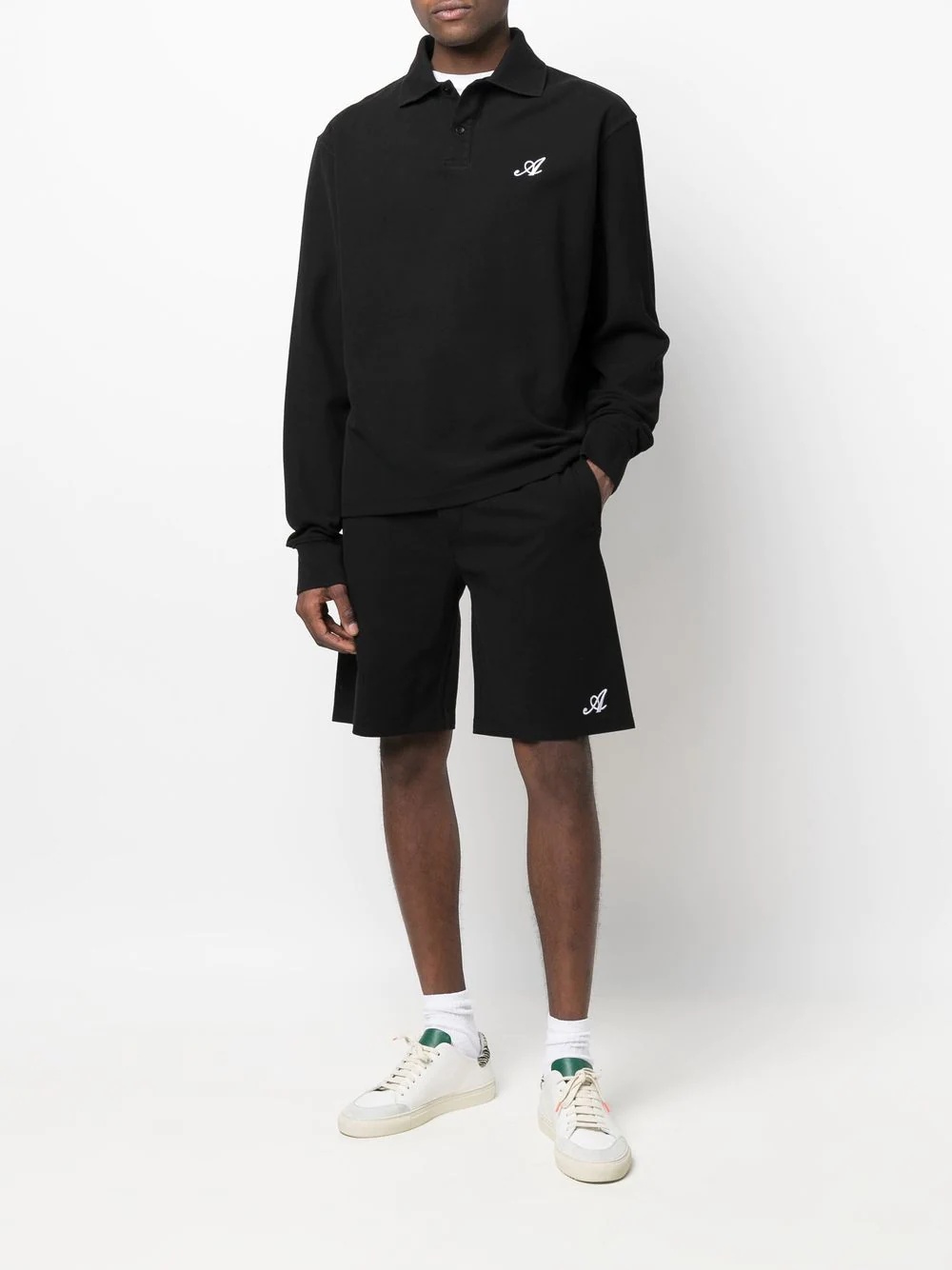 embroidered-logo track shorts - 2